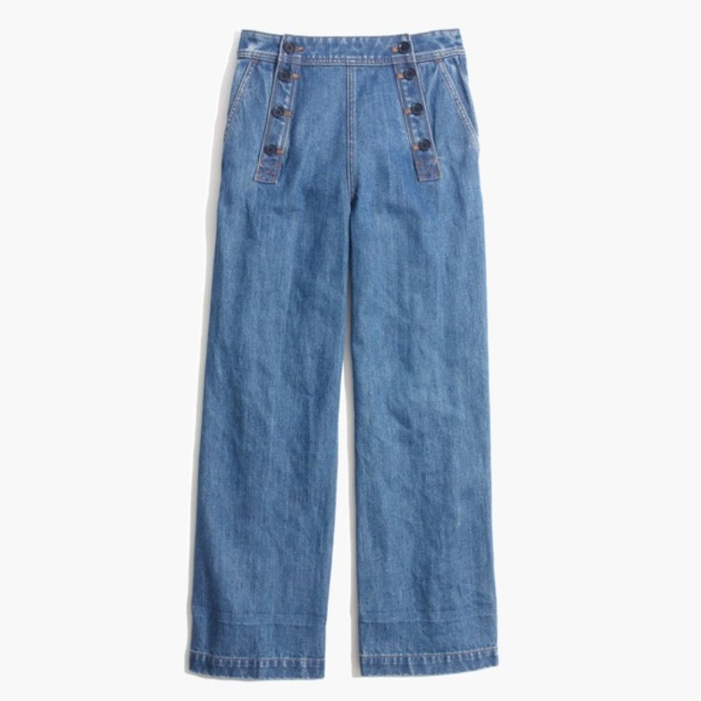 Rivet & Thread Sailor Wide Leg Crop Jeans Size 27